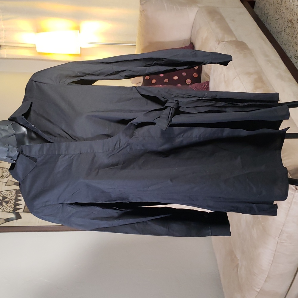 Anthropologie black cross tie shirt